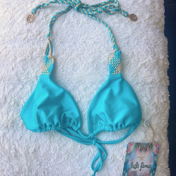 Luli Fama Champagne Sparkle Triangle Braided Top - Picture 4 of 8